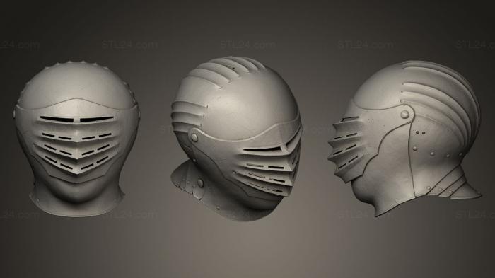 Miscellaneous figurines and statues (Medieval Helmet VI, STKR_0298) 3D models for cnc